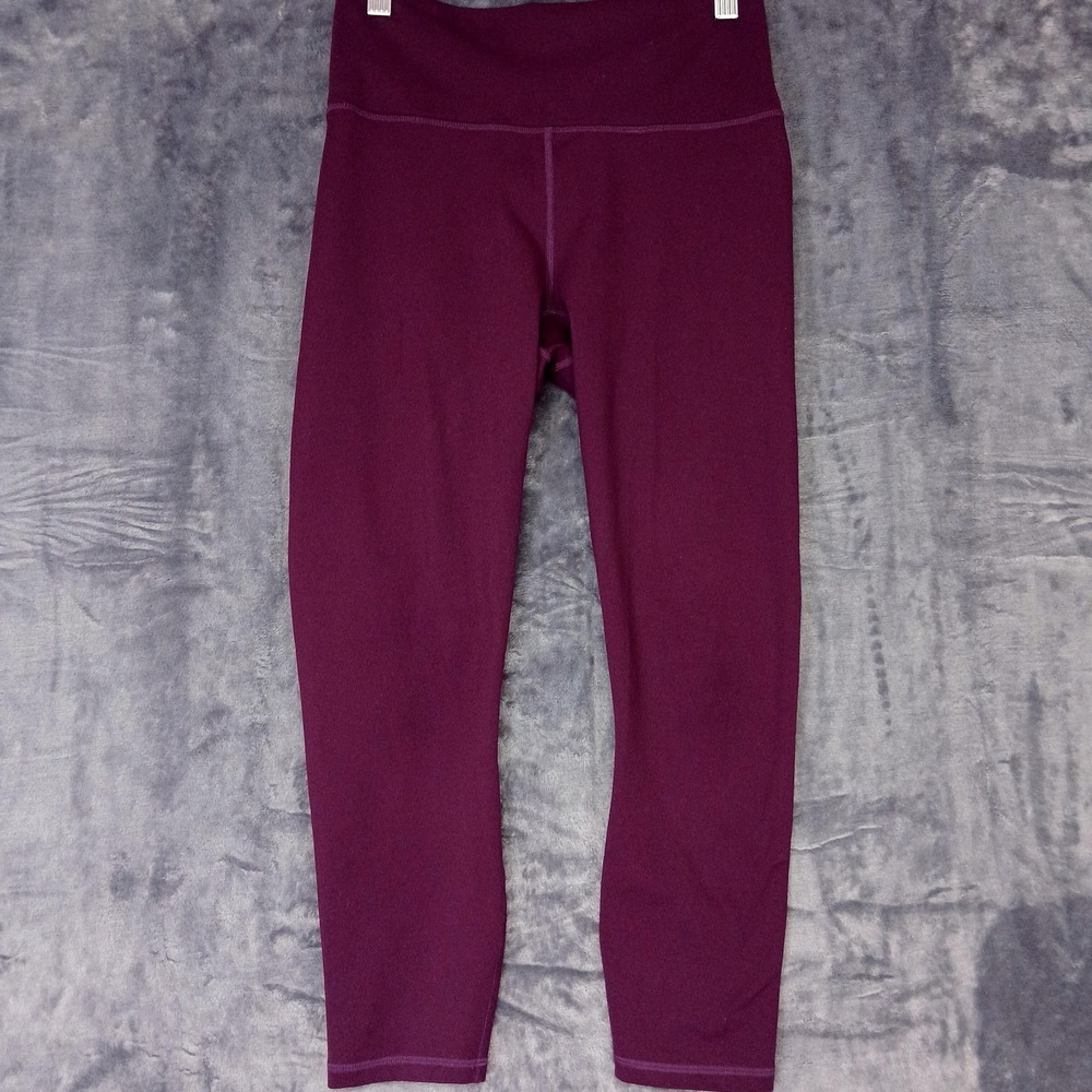 Fabletics Leggings Womens Small Purple PowerHold High Rise‎ 7/8 Compression Yoga